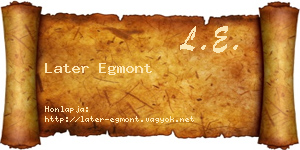 Later Egmont névjegykártya