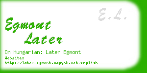 egmont later business card